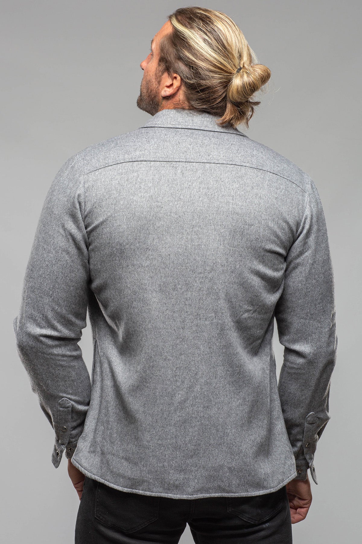Axel's Florence Collection Ryan Wool-Cashmere Snap Shirt Samples - Mens - Outerwear - Cloth