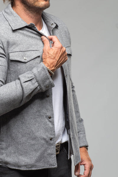 Axel's Florence Collection Ryan Wool-Cashmere Snap Shirt Samples - Mens - Outerwear - Cloth