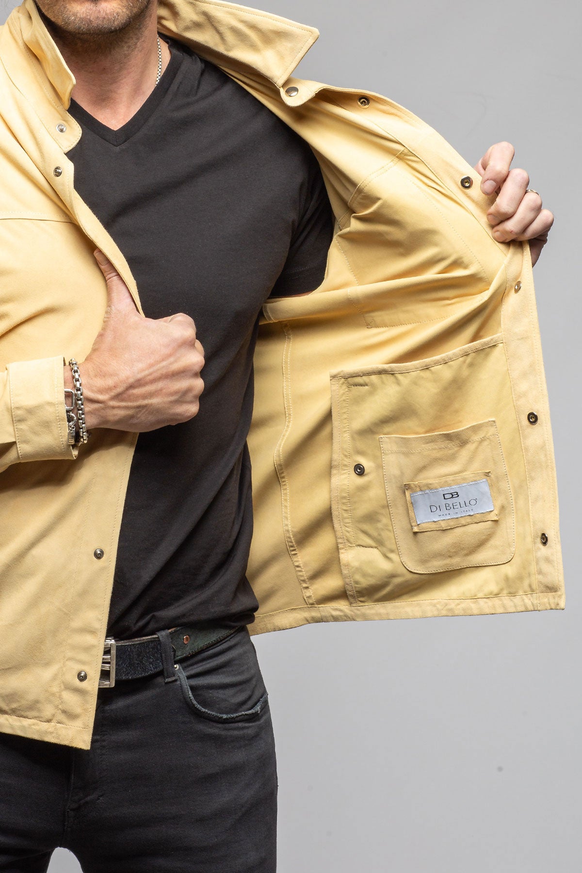 Axel's Florence Collection Rye Suede Shirt Jacket Samples - Mens - Outerwear - Leather