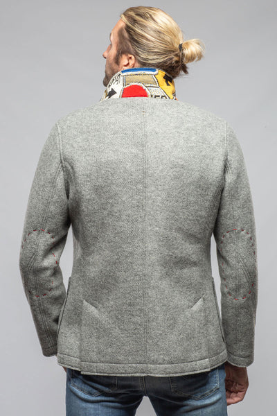 Stratton Knit Jacket In Grey | Samples - Mens - Outerwear - Cloth | Axel's Florence Collection