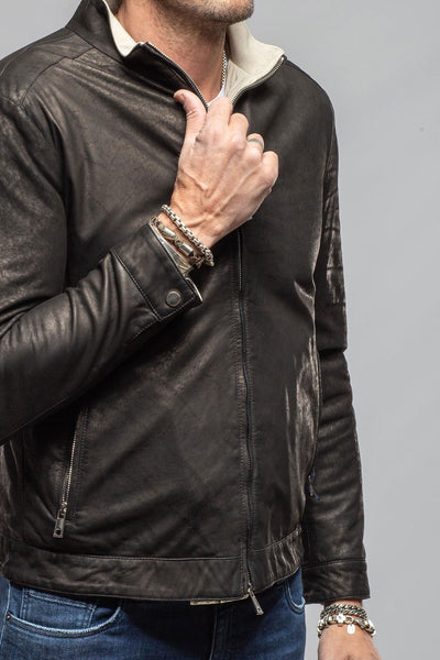 Axel's Florence Collection The Durango Suede Jacket In Black Samples - Mens - Outerwear - Leather