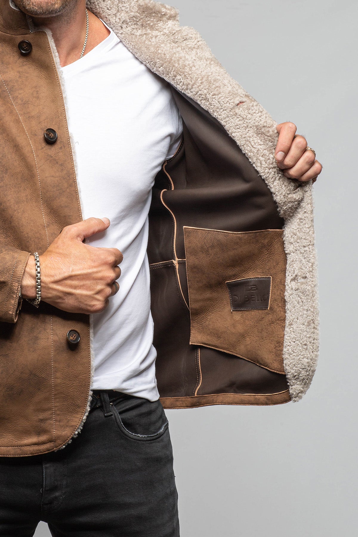 Axel's Florence Collection Thurmond Rustic Lambskin Jacket Samples - Mens - Outerwear - Leather