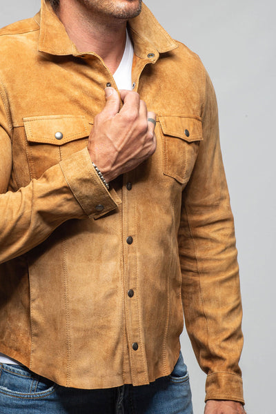 Axel's Florence Collection Tiburon Suede Snap Shirt Samples - Mens - Outerwear - Leather