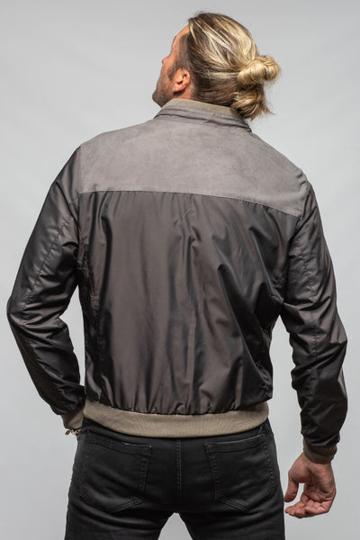 Axel's Florence Collection Townsend Hybrid Jacket In Grey Samples - Mens - Outerwear - Leather