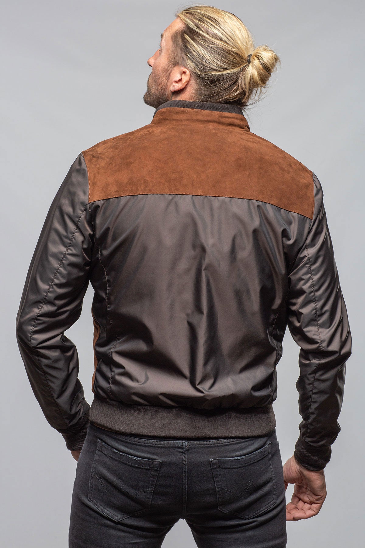 Axel's Florence Collection Townsend Hybrid Jacket In Navy Samples - Mens - Outerwear - Leather