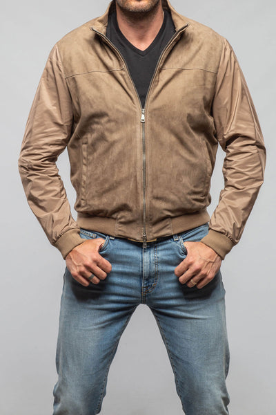 Townsend Hybrid Jacket In Stone | Samples - Mens - Outerwear - Leather | Axel's Florence Collection