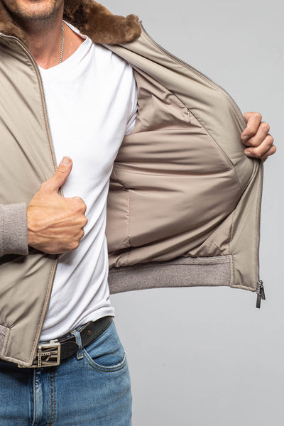 Axel's Florence Collection Verona Technical Softshell Jacket in Taupe Samples - Mens - Outerwear - Cloth