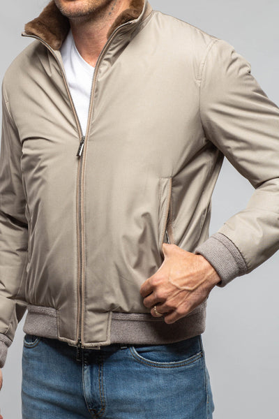 Axel's Florence Collection Verona Technical Softshell Jacket in Taupe Samples - Mens - Outerwear - Cloth