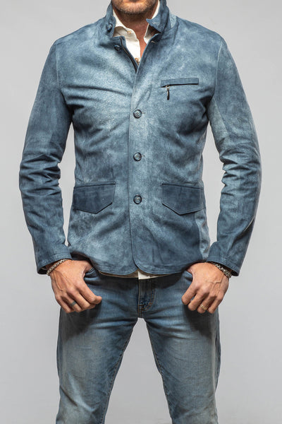 Axel's Florence Collection Walhalla Lambskin Suede Blazer Samples - Mens - Outerwear - Leather
