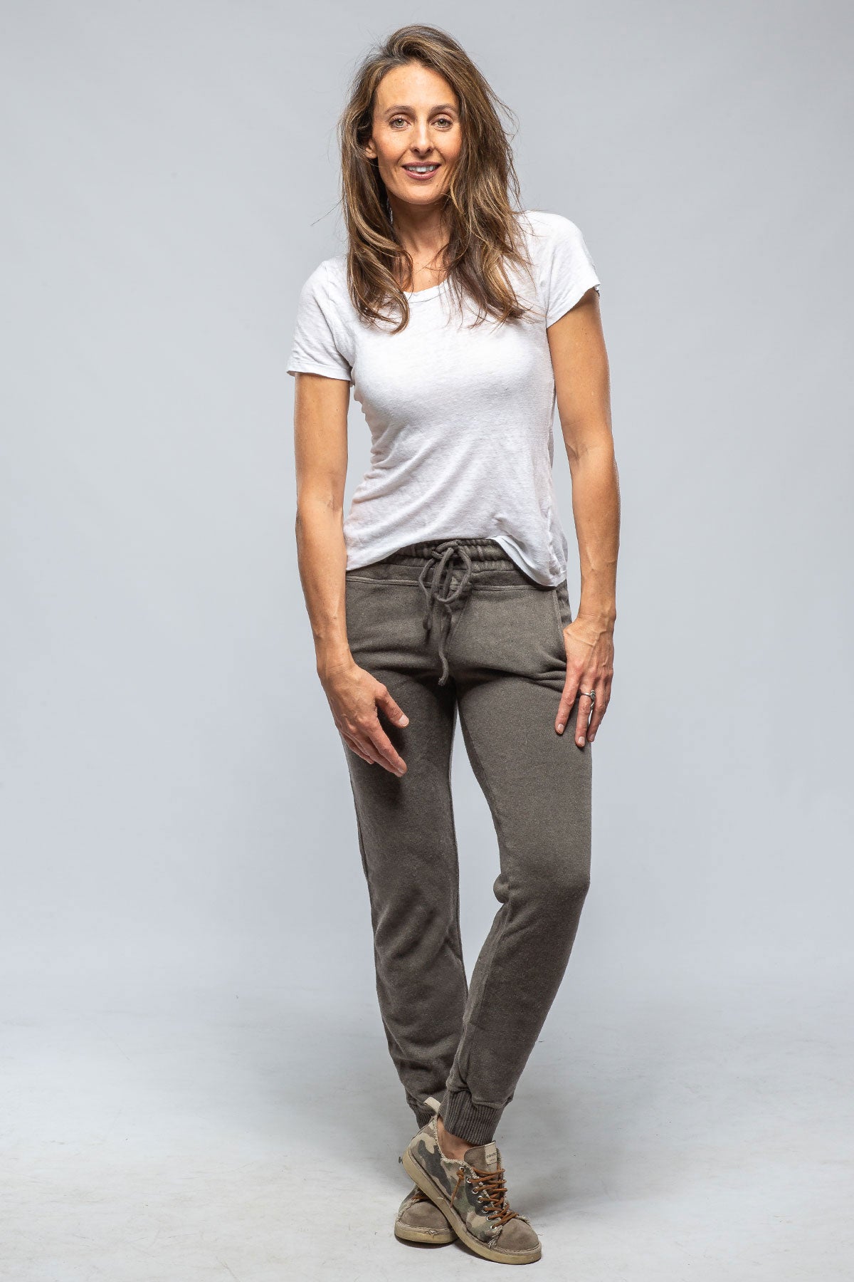 Axel's Premium Denim Atlantic Jogger In Stone Washed Grey Ladies - Pants - Knit
