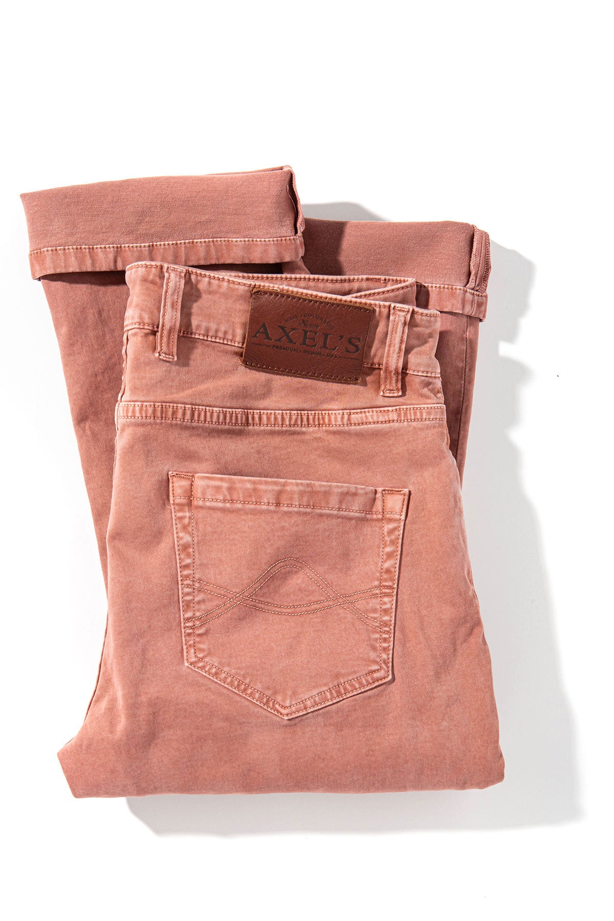 Axel's Premium Denim | Colorado Soft-Touch Slim Jeans In Arancio | Mens - Pants - 5 Pocket 