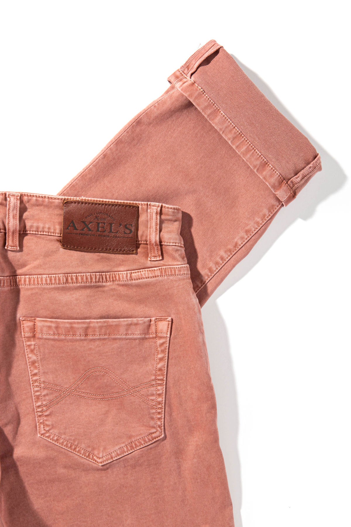 Axel's Premium Denim | Colorado Soft-Touch Slim Jeans In Arancio | Mens - Pants - 5 Pocket 