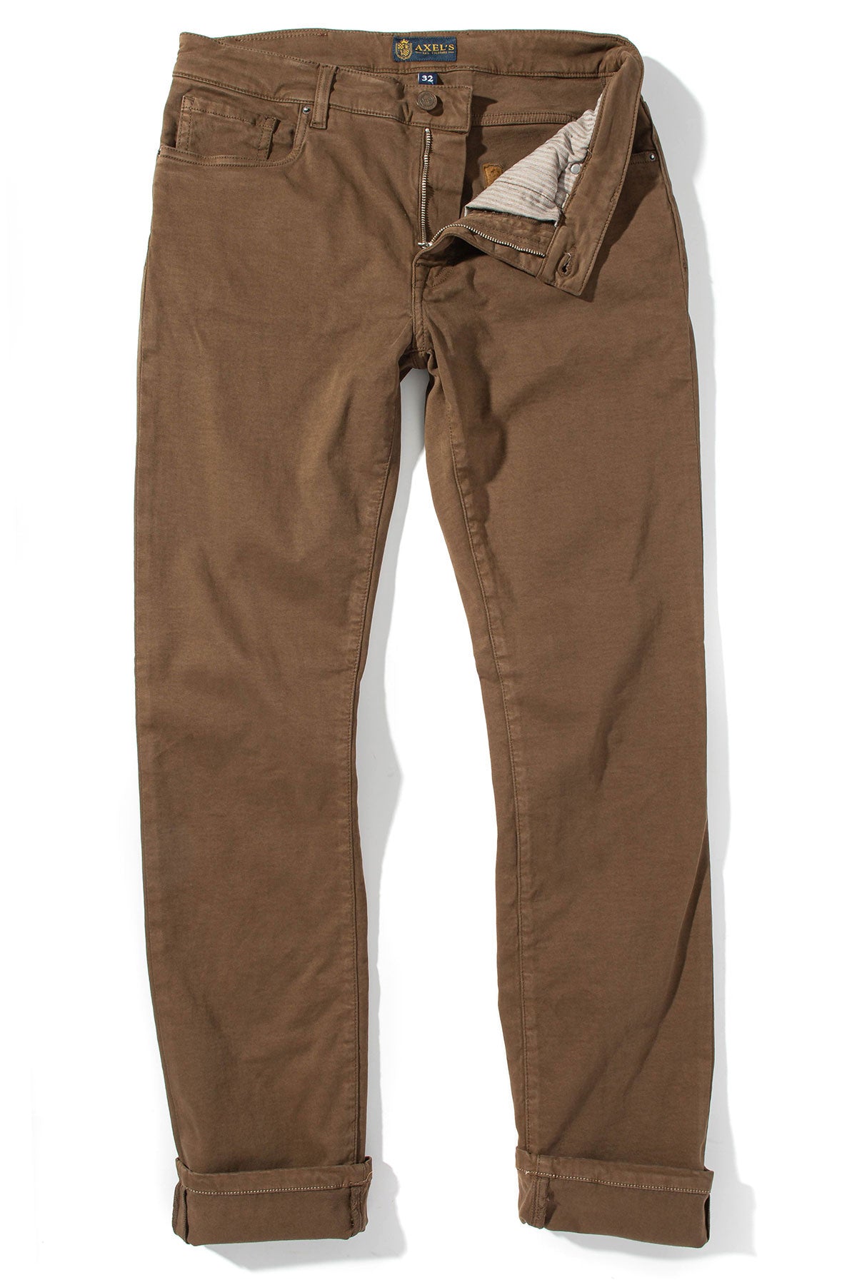 Axel's Premium Denim Colorado Soft-Touch Slim Jeans In Liquirizia Mens - Pants - 5 Pocket