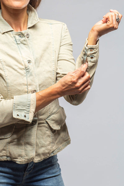 Axel's Premium Denim | Evelyn Chambray Blazer In Natural Vintage | Ladies - Outerwear - Lightweight 