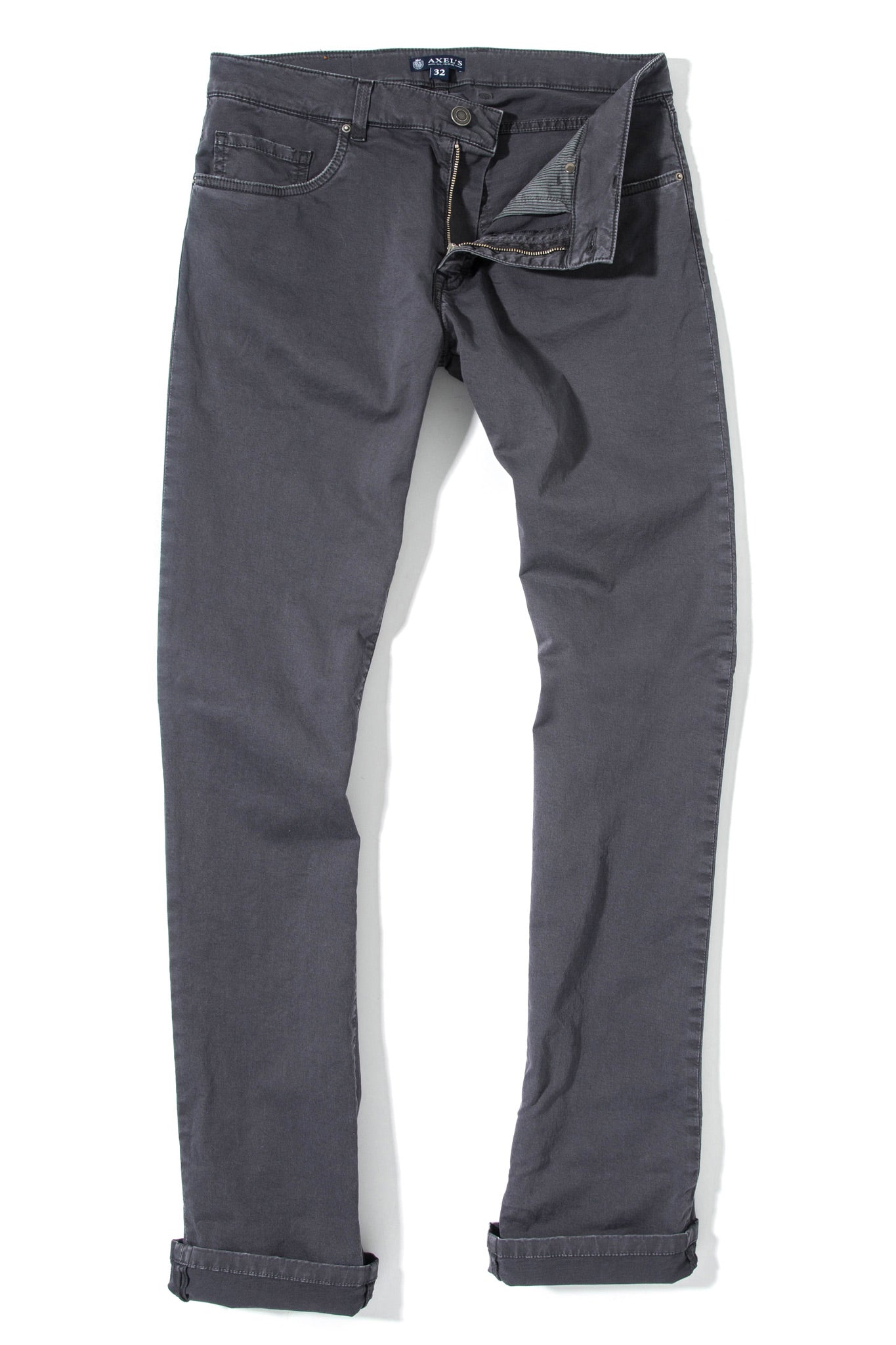 Flagstaff Stretch Cotton Twill In Anthracite | Mens - Pants - 5 Pocket | Axel's Premium Denim
