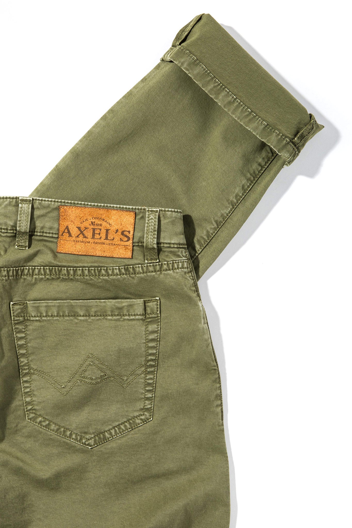 Axel's Premium Denim Flagstaff Performance Denim In Avocado Mens - Pants - 5 Pocket