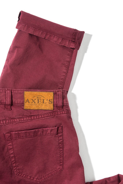 Axel's Premium Denim Flagstaff Stretch Cotton Twill in Bordeaux Mens - Pants - 5 Pocket