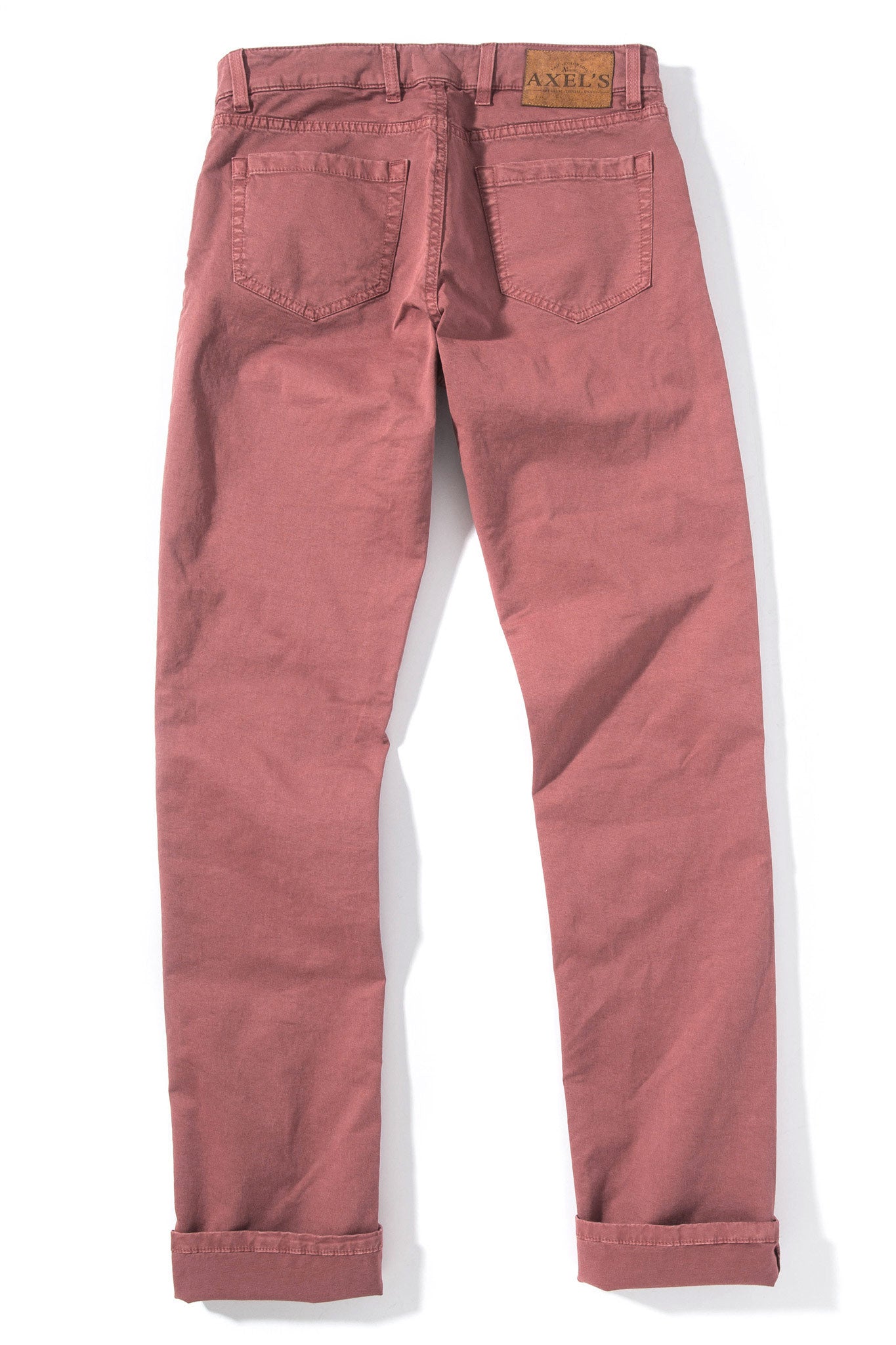 Axel's Premium Denim Flagstaff Stretch Cotton Twill in Lampone Mens - Pants - 5 Pocket