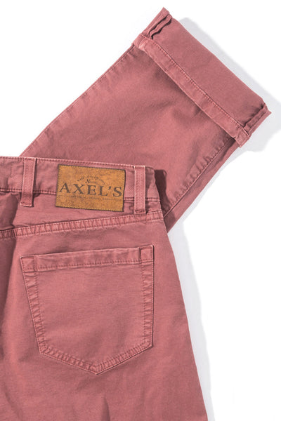 Axel's Premium Denim Flagstaff Stretch Cotton Twill in Lampone Mens - Pants - 5 Pocket