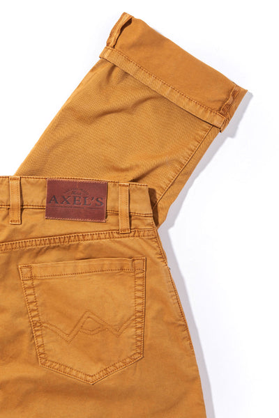 Axel's Premium Denim Flagstaff Stretch Cotton Twill in Ochra Mens - Pants - 5 Pocket