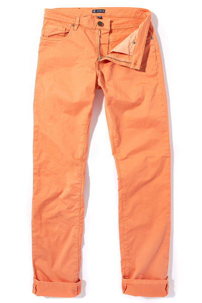 Axel's Premium Denim Flagstaff Stretch Cotton Twill in Tangerine Mens - Pants - 5 Pocket