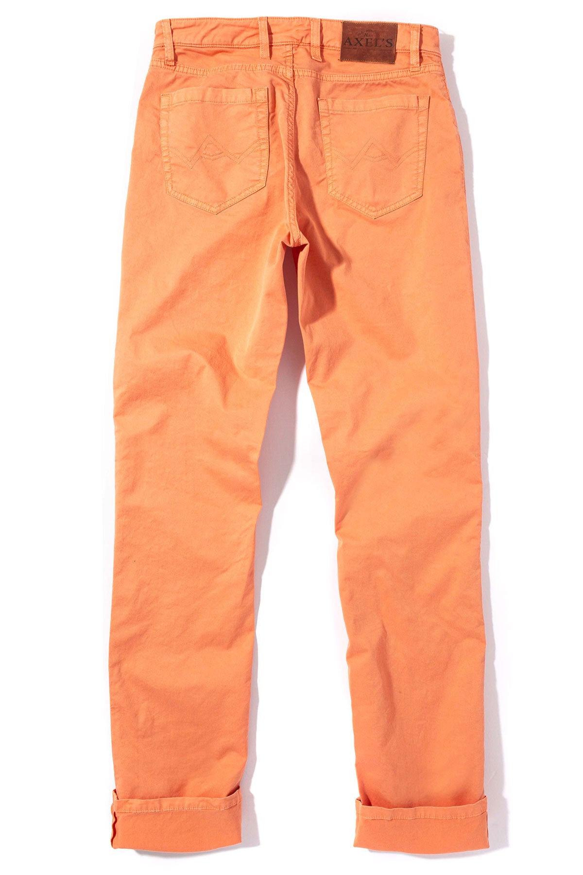Axel's Premium Denim Flagstaff Stretch Cotton Twill in Tangerine Mens - Pants - 5 Pocket