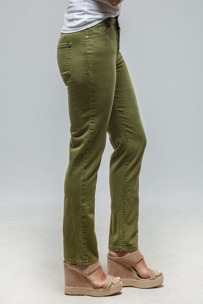 Axel's Premium Denim Jonesy Straight Cropped Jean In Avocado Ladies - Pants - Jeans