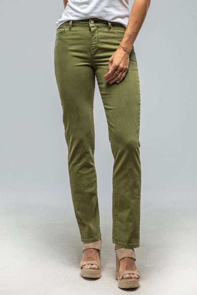 Axel's Premium Denim Jonesy Straight Cropped Jean In Avocado Ladies - Pants - Jeans