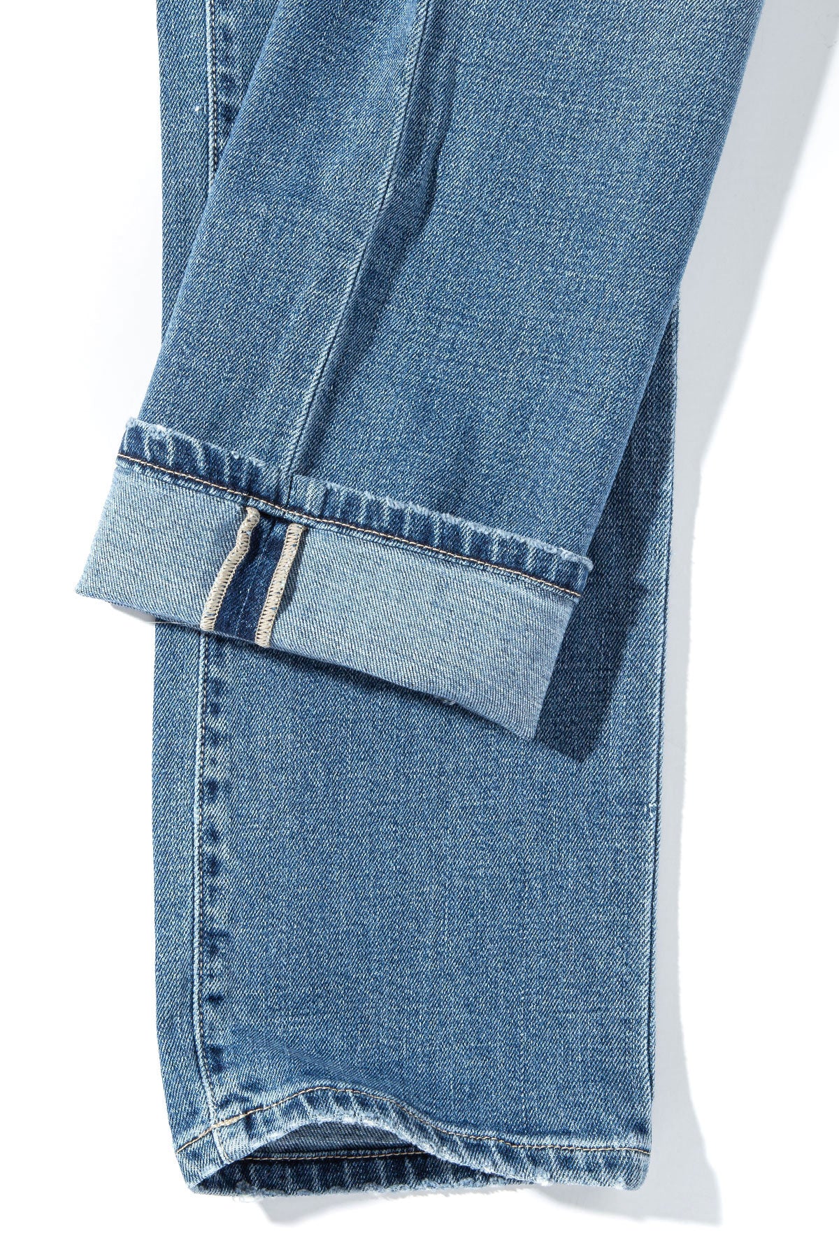 Axel's Premium Denim Kingman Denim In Light Wash Beige Stitch Mens - Pants - 5 Pocket