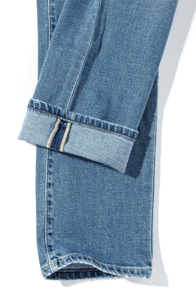 Axel's Premium Denim Kingman Denim In Light Wash Beige Stitch Mens - Pants - 5 Pocket