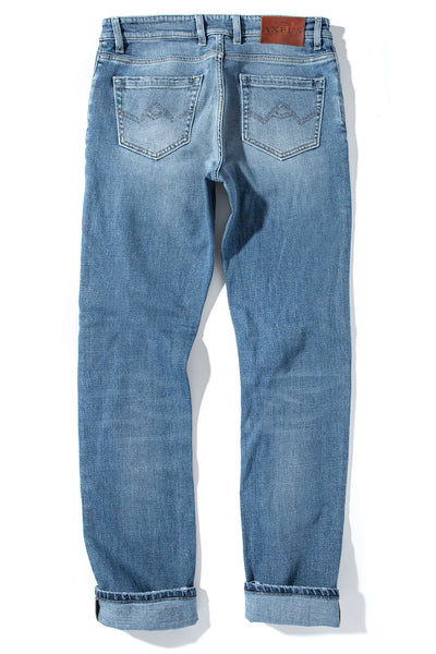 Axel's Premium Denim Kingman Denim In Light Wash Beige Stitch Mens - Pants - 5 Pocket