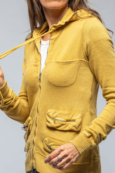 Axel's Premium Denim Pari Hoodie In Ochra Ladies - Tops