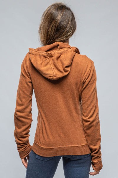 Axel's Premium Denim Pari Hoodie In Rust Ladies - Tops