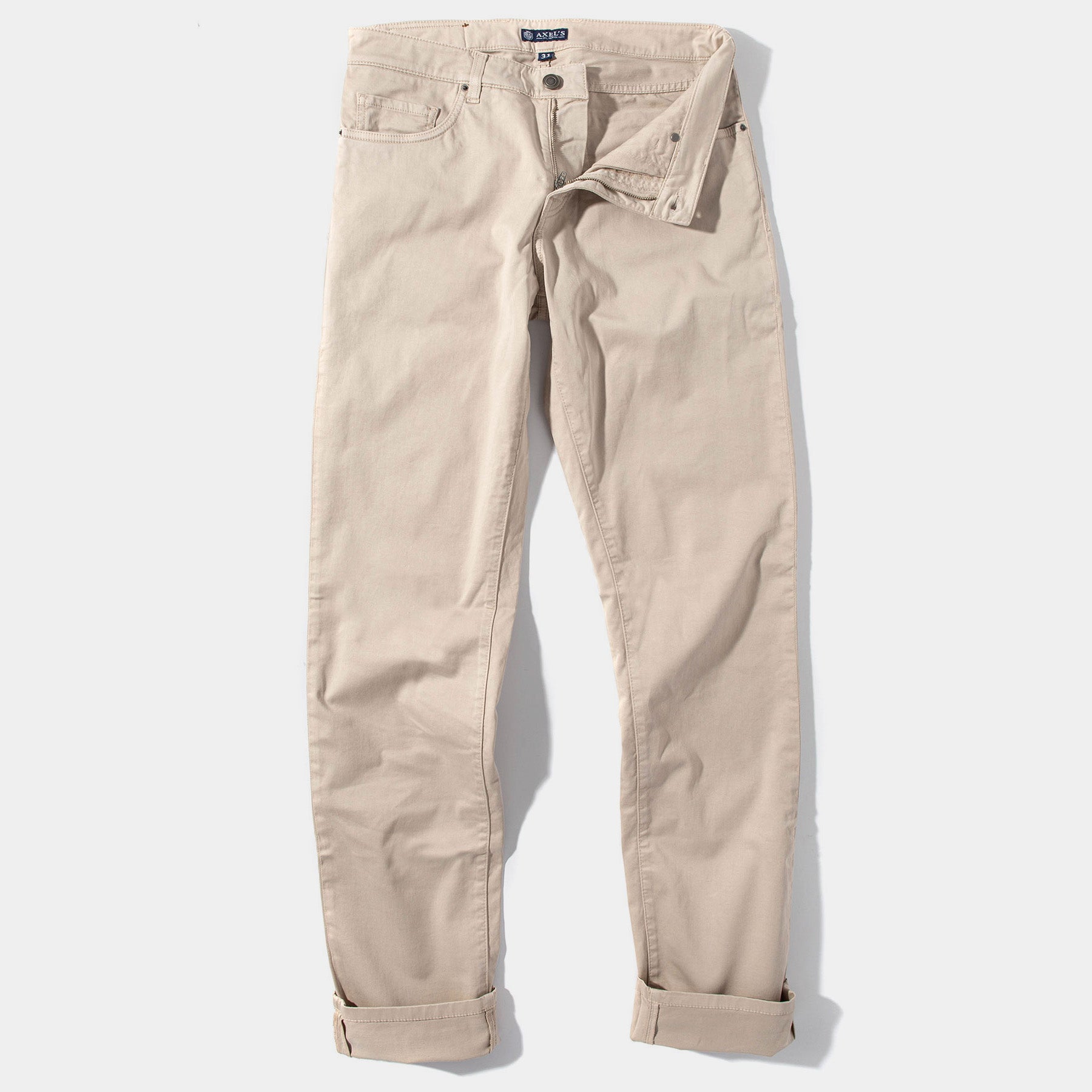 Axel's Premium Denim Prescott Soft Touch 5 Pocket In Ecru Mens - Pants - 5 Pocket