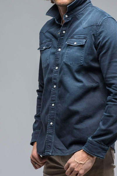 Ranger Colored Denim Snap Shirt In Blue Navy | Mens - Snap Shirts | Axel's Premium Denim