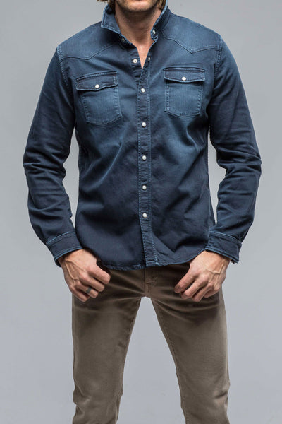 Ranger Colored Denim Snap Shirt In Blue Navy | Mens - Snap Shirts | Axel's Premium Denim