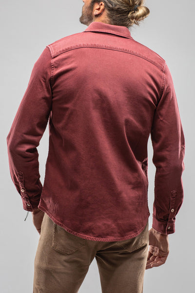 Axel's Premium Denim Ranger Colored Denim Snap Shirt In Bordeaux Mens - Snap Shirts