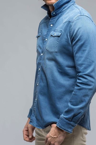 Ranger Colored Denim Snap Shirt In Olympic Blue | Mens - Snap Shirts | Axel's Premium Denim