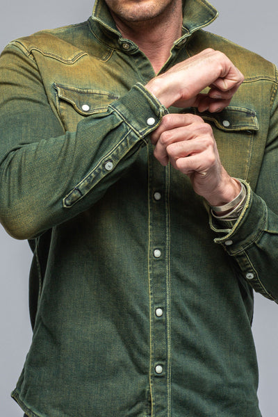 Roper Over-Dyed Western Snap Shirt In Ocra | Mens - Snap Shirts | Axel's Premium Denim