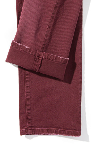 Axel's Premium Denim | Silverton Worn-In Slim Straight Denim In Bordeaux | Mens - Pants - 5 Pocket 