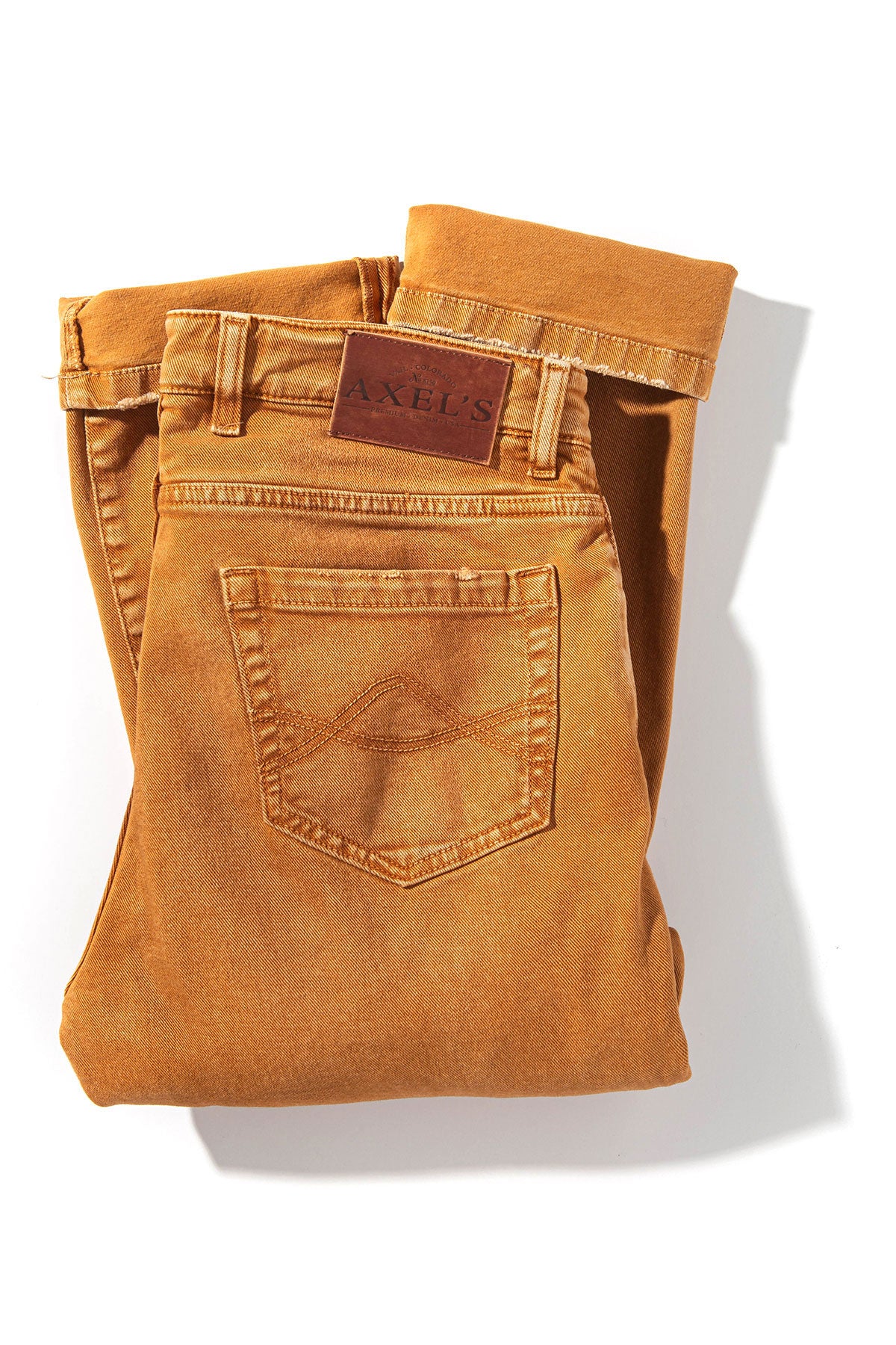 Axel's Premium Denim Silverton Worn-In Slim Straight Denim In Papaya Mens - Pants - 5 Pocket