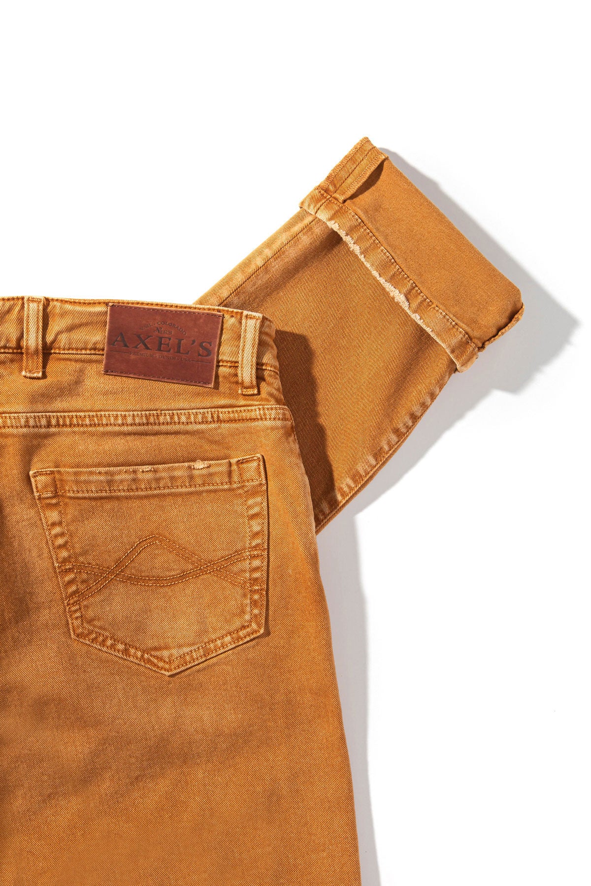 Axel's Premium Denim Silverton Worn-In Slim Straight Denim In Papaya Mens - Pants - 5 Pocket