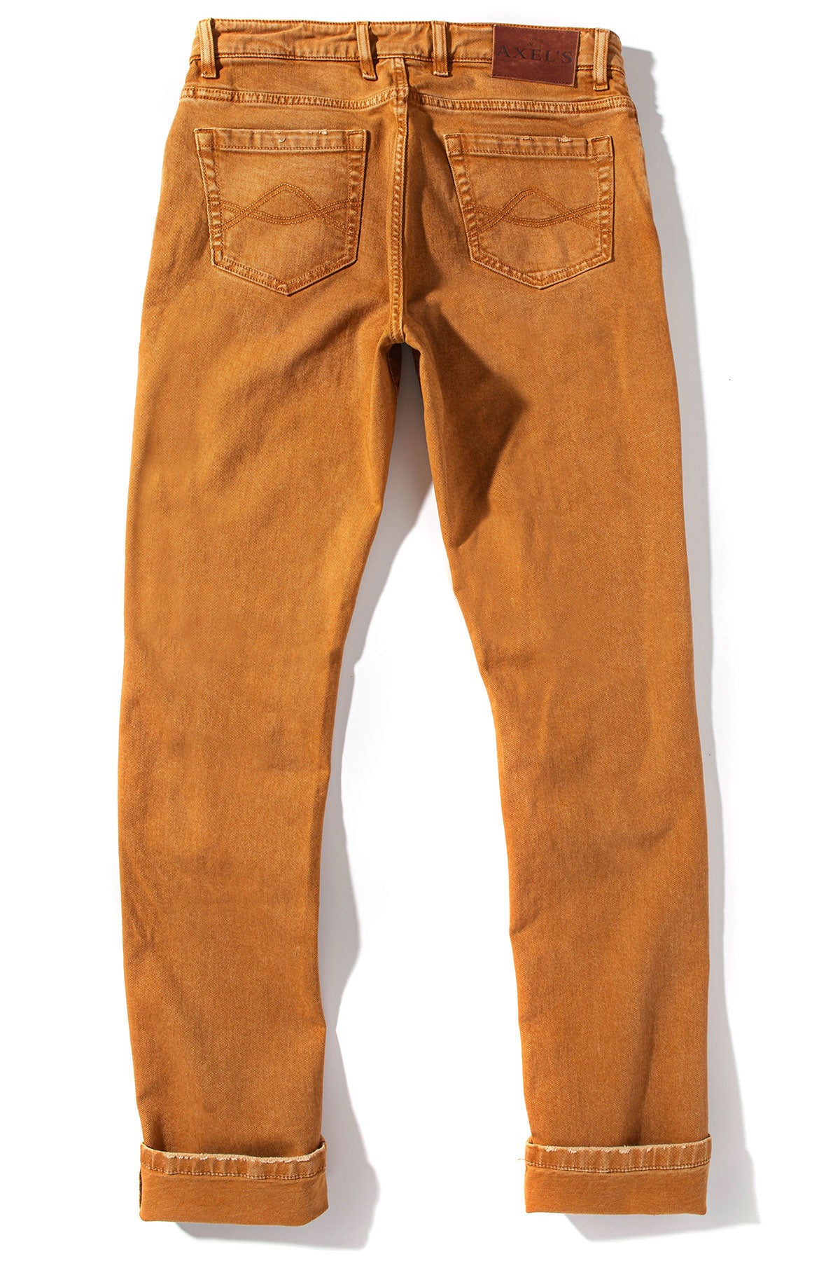 Axel's Premium Denim Silverton Worn-In Slim Straight Denim In Papaya Mens - Pants - 5 Pocket