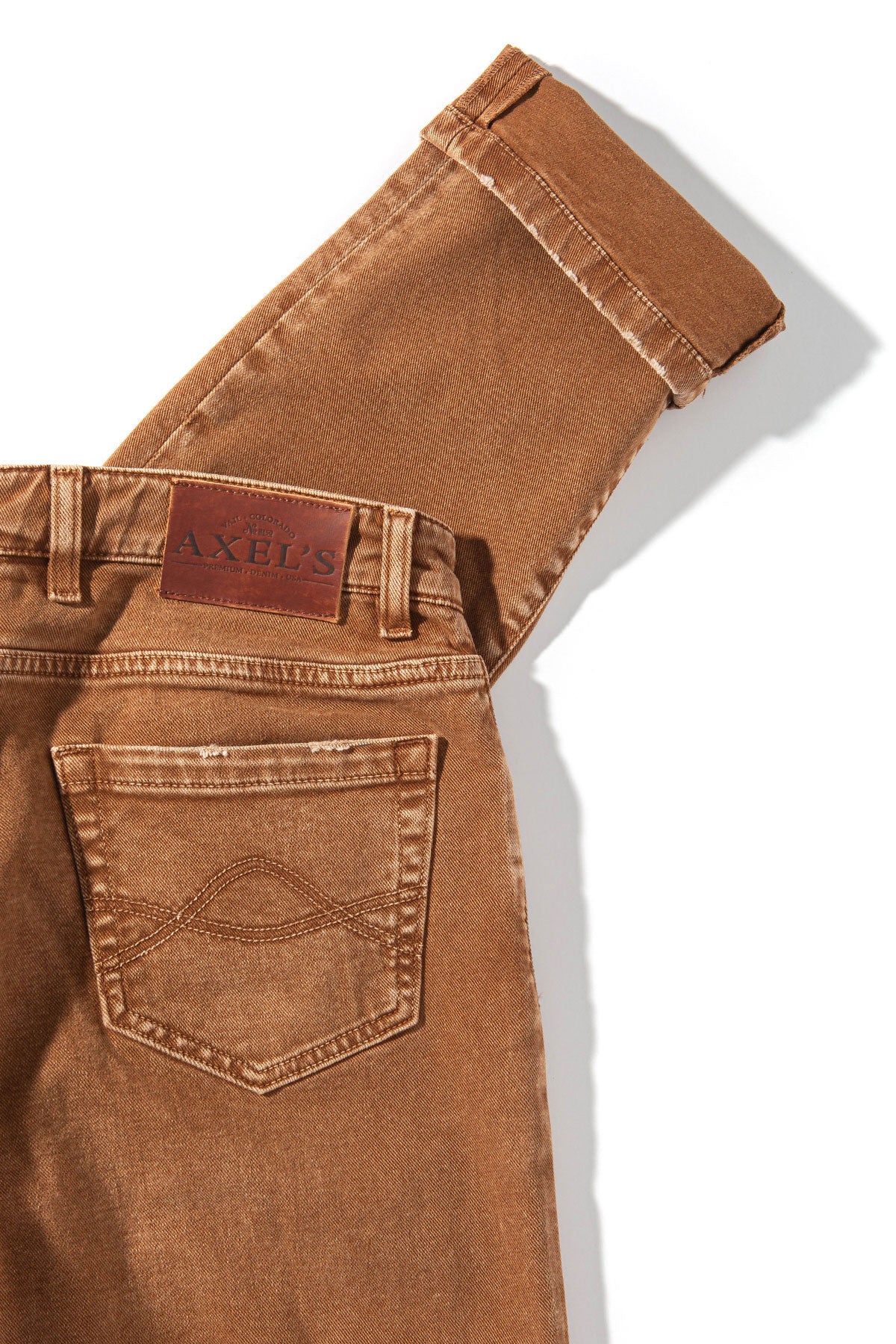 Axel's Premium Denim Silverton Worn-In Slim Straight Denim In Ruggine Mens - Pants - 5 Pocket