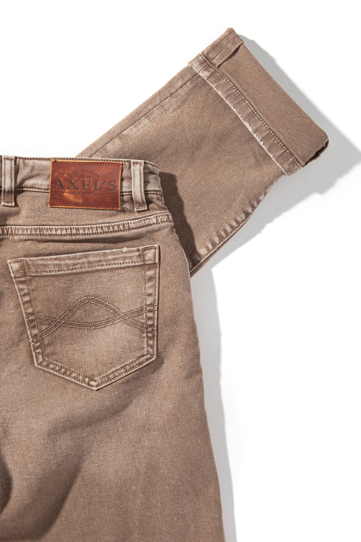 Axel's Premium Denim Silverton Worn-In Slim Straight Denim In Tortora Mens - Pants - 5 Pocket