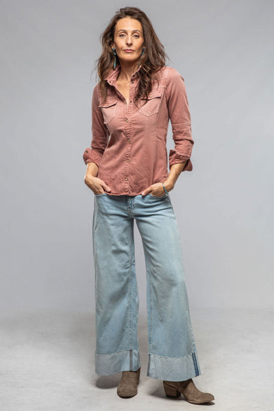 Axel's Premium Denim Sweetwater Denim Shirt In Arrancio Ladies - Snap Shirts