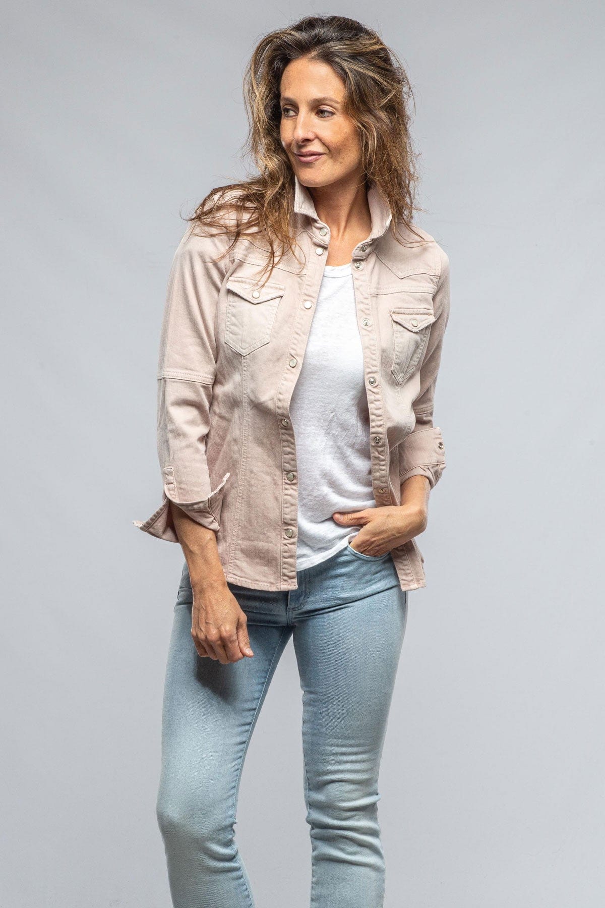 Sweetwater Denim Shirt In Light Sand | Ladies - Snap Shirts | Axel's Premium Denim