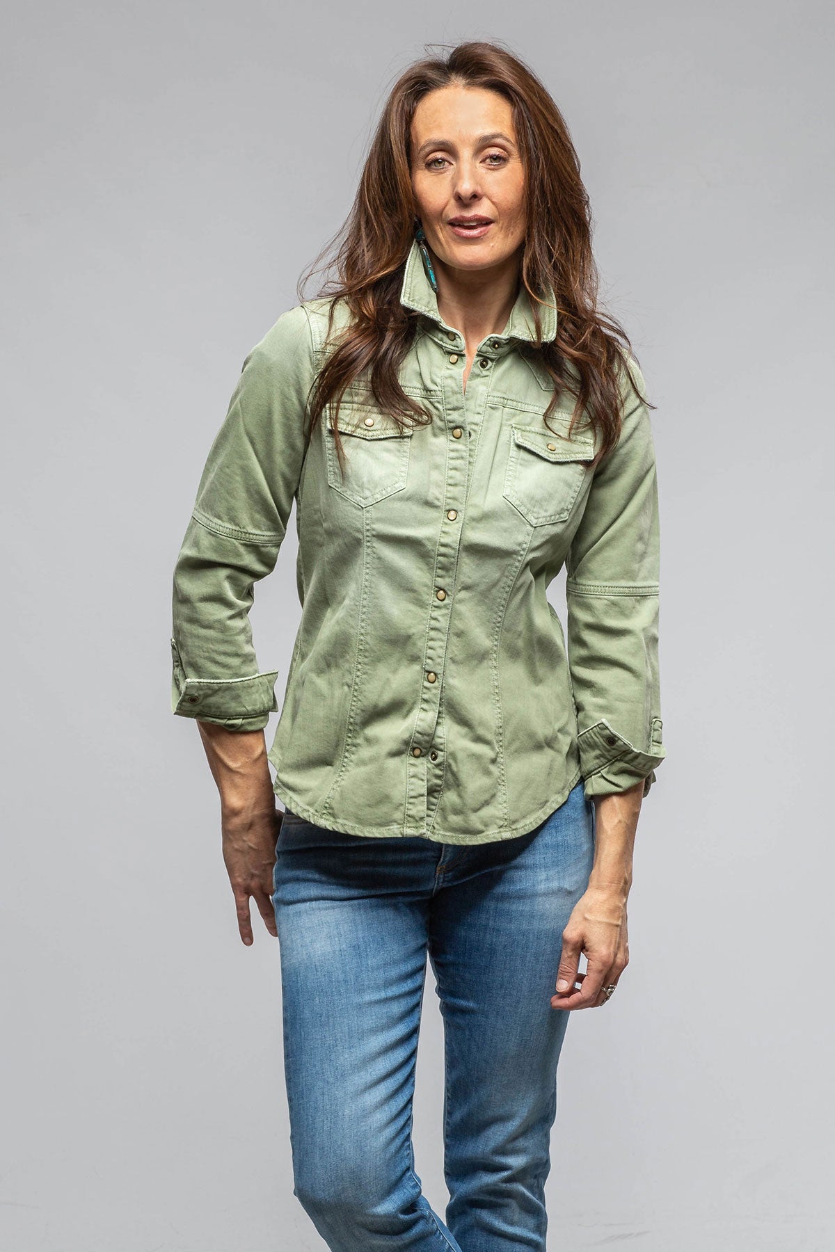Sweetwater Denim Shirt In Menta | Ladies - Snap Shirts | Axel's Premium Denim