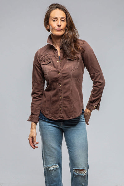 Axel's Premium Denim Sweetwater Denim Shirt In Mogano Ladies - Snap Shirts