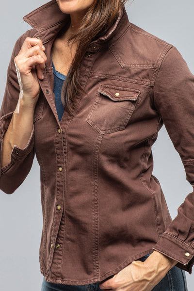 Axel's Premium Denim Sweetwater Denim Shirt In Mogano Ladies - Snap Shirts